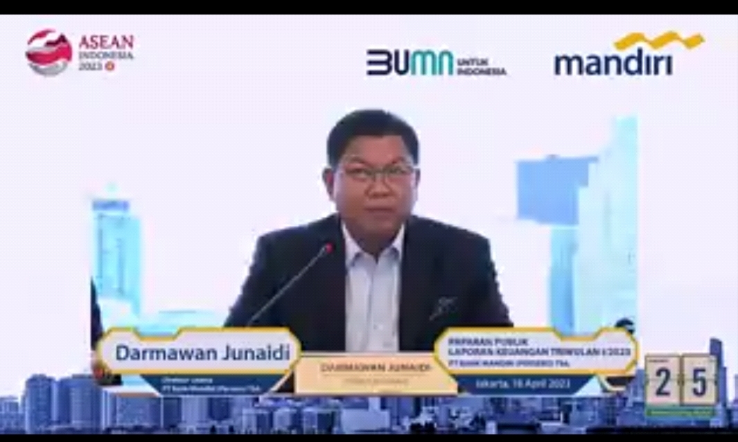 Menanjak 25,2%, Laba Bersih Bank Mandiri Capai Rp12,6 Triliun pada Kuartal I 2023