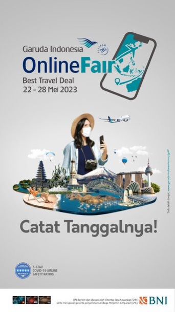 Catat Tanggalnya! Garuda Indonesia Online Travel Fair Obral Diskon Hingga 80%
