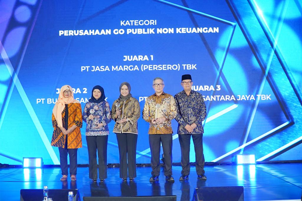 Jasa Marga Raih Predikat Juara 1, Kategori Perusahaan Go Publik Non Keuangan di Ajang ARA 2022