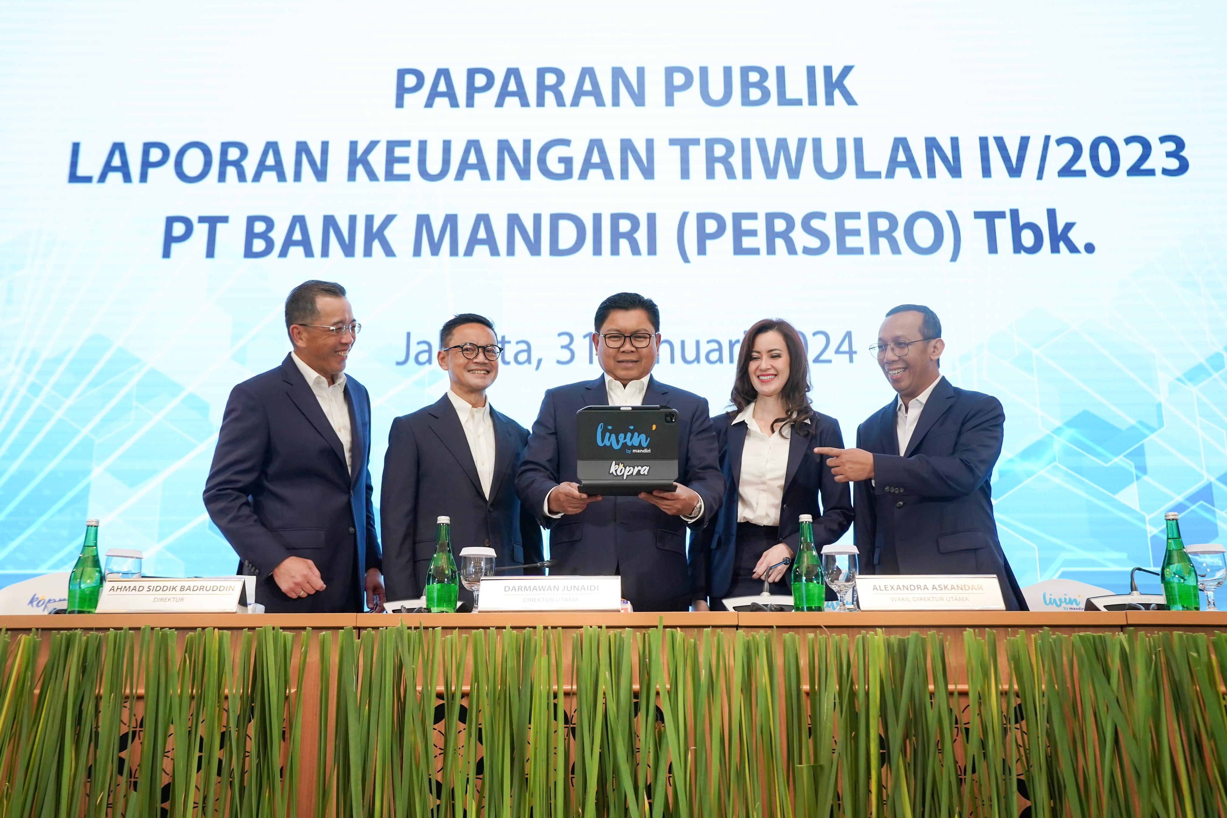 Bank Mandiri Raih Laba Bersih Rp 55,1 Triliun pada 2023