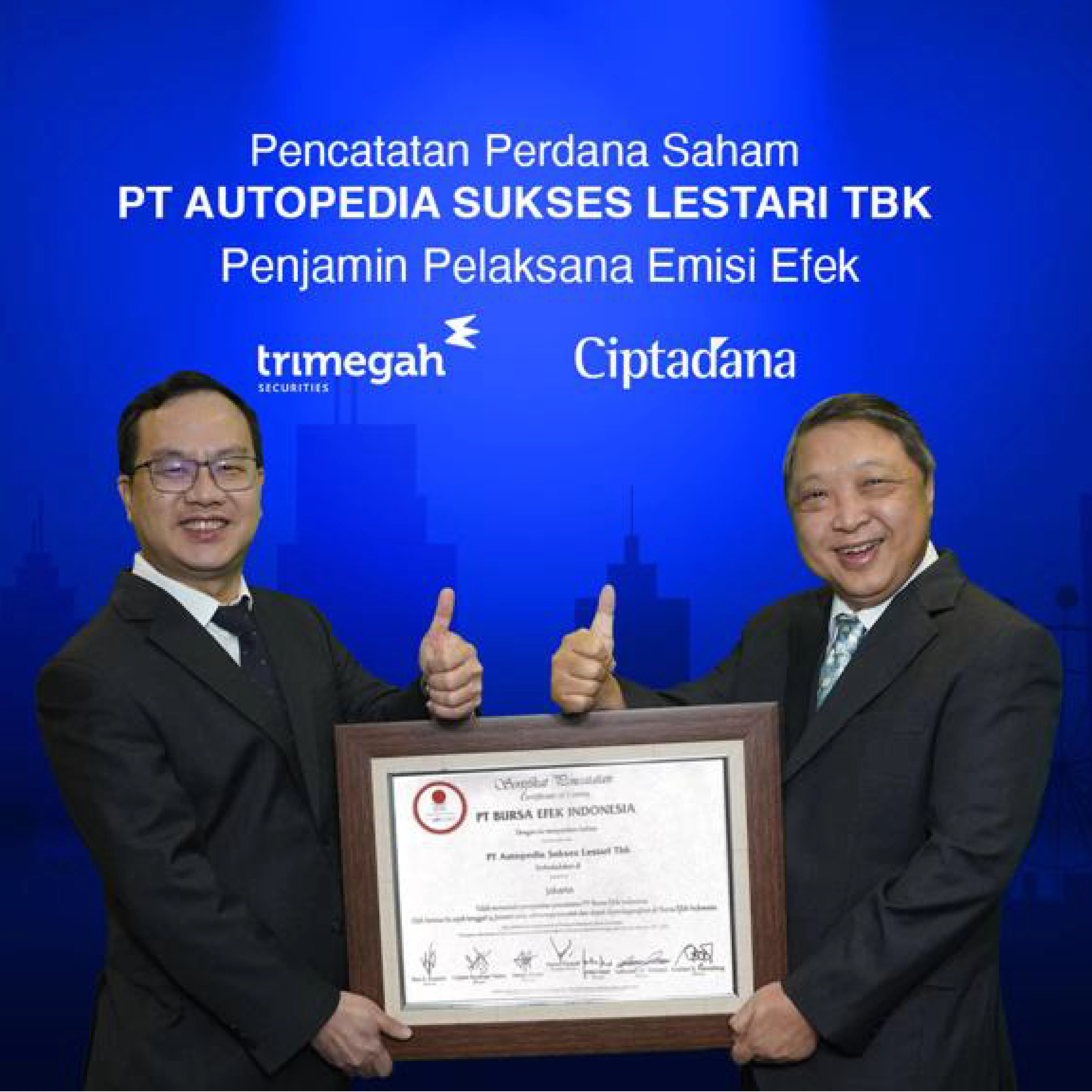 Autopedia Sukses Lestari Dirikan Perusahaan Patungan Bidang Pergadaian Konvensional