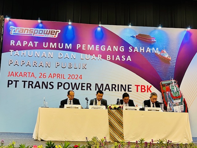28 Mei 2024, Dividen Final Rp45 per Saham Trans Power Marine Didistribusikan
