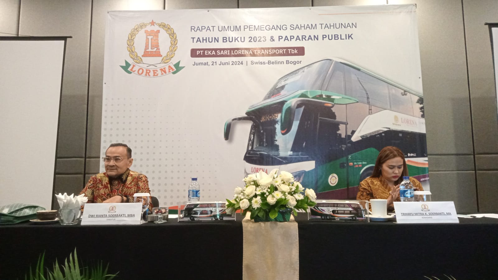 Tahun 2024, Lorena Transport Tambah Bus Listrik dan Ekspansi Divisi Rental