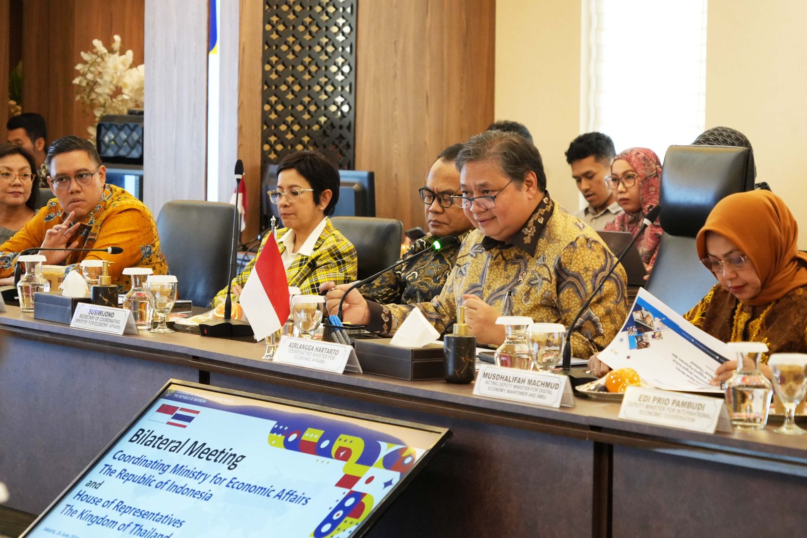 Menko Airlangga Temui Delegasi Thailand, Bahas Peluang Kerja Sama Ekonomi