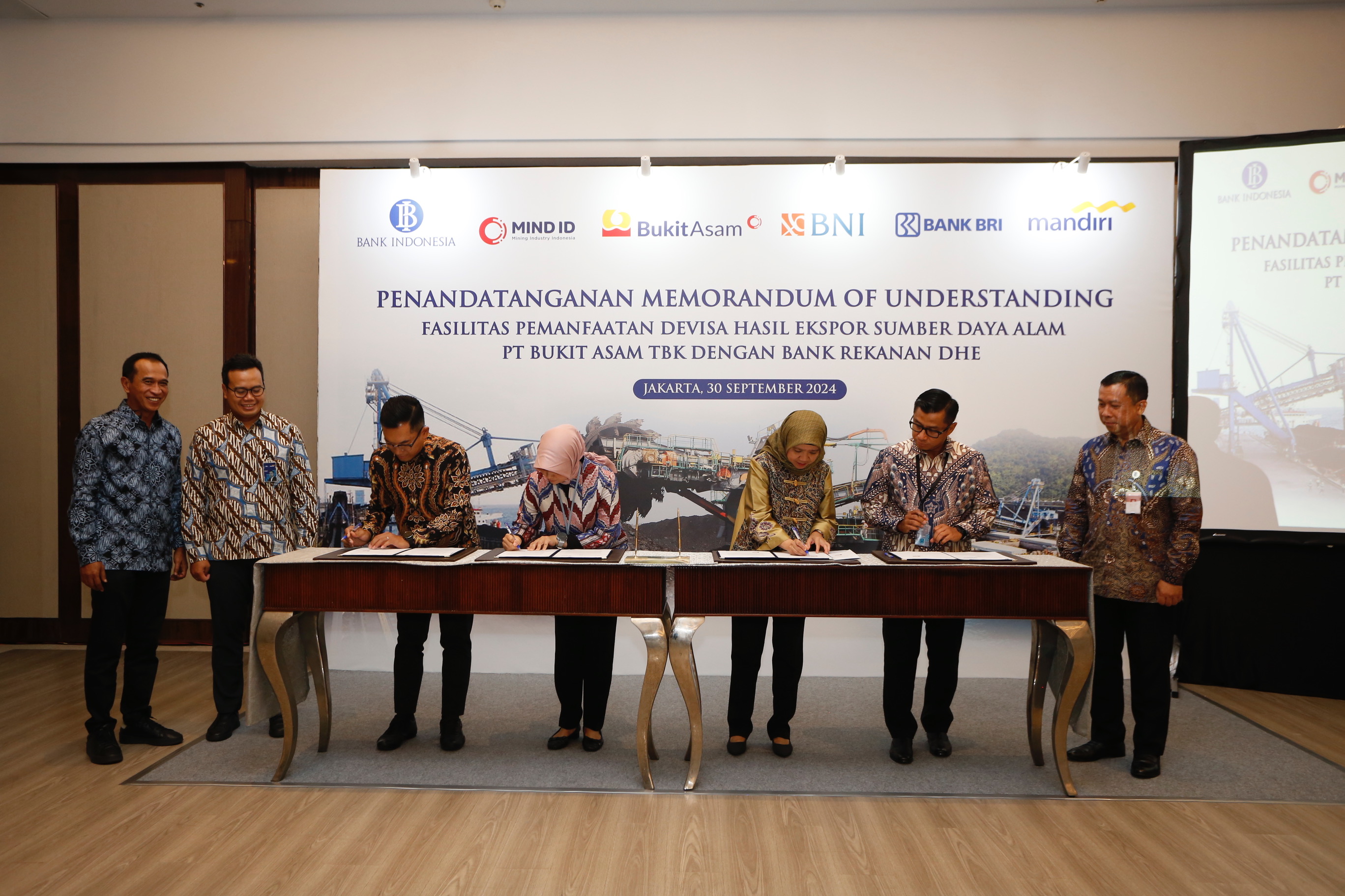 Bukit Asam Gandeng Tiga Bank BUMN, Perkuat Pengelolaan Devisa Ekspor