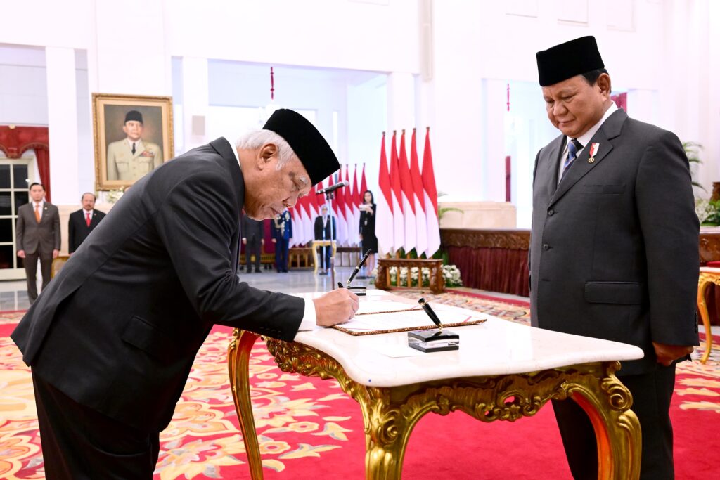 Presiden Prabowo Subianto Lantik Basuki Hadimuljono sebagai Kepala OIKN