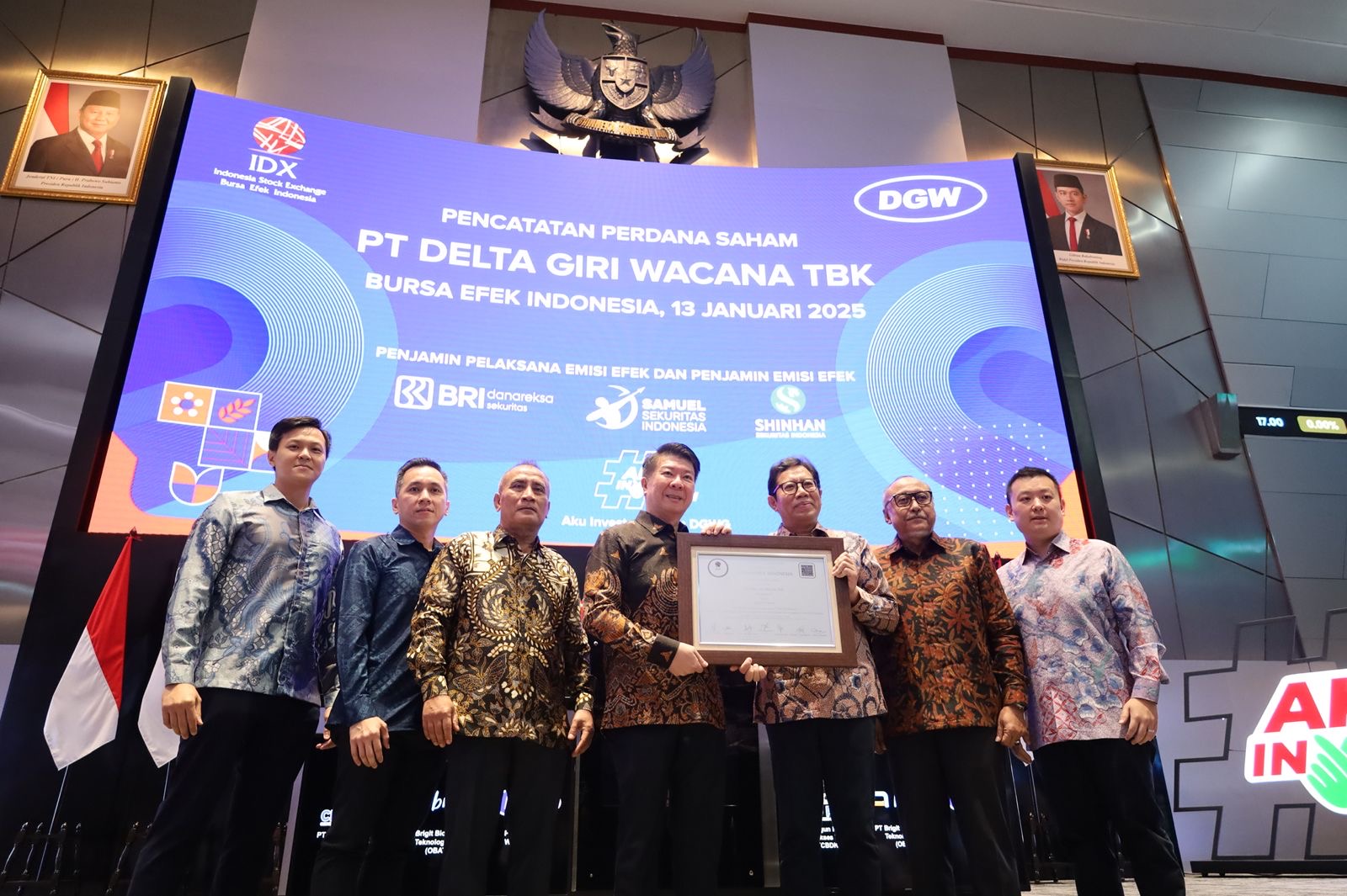 Saham DGWG Naik 24,4% di Bursa, Perkuat Komitmen Ketahanan Pangan Nasional