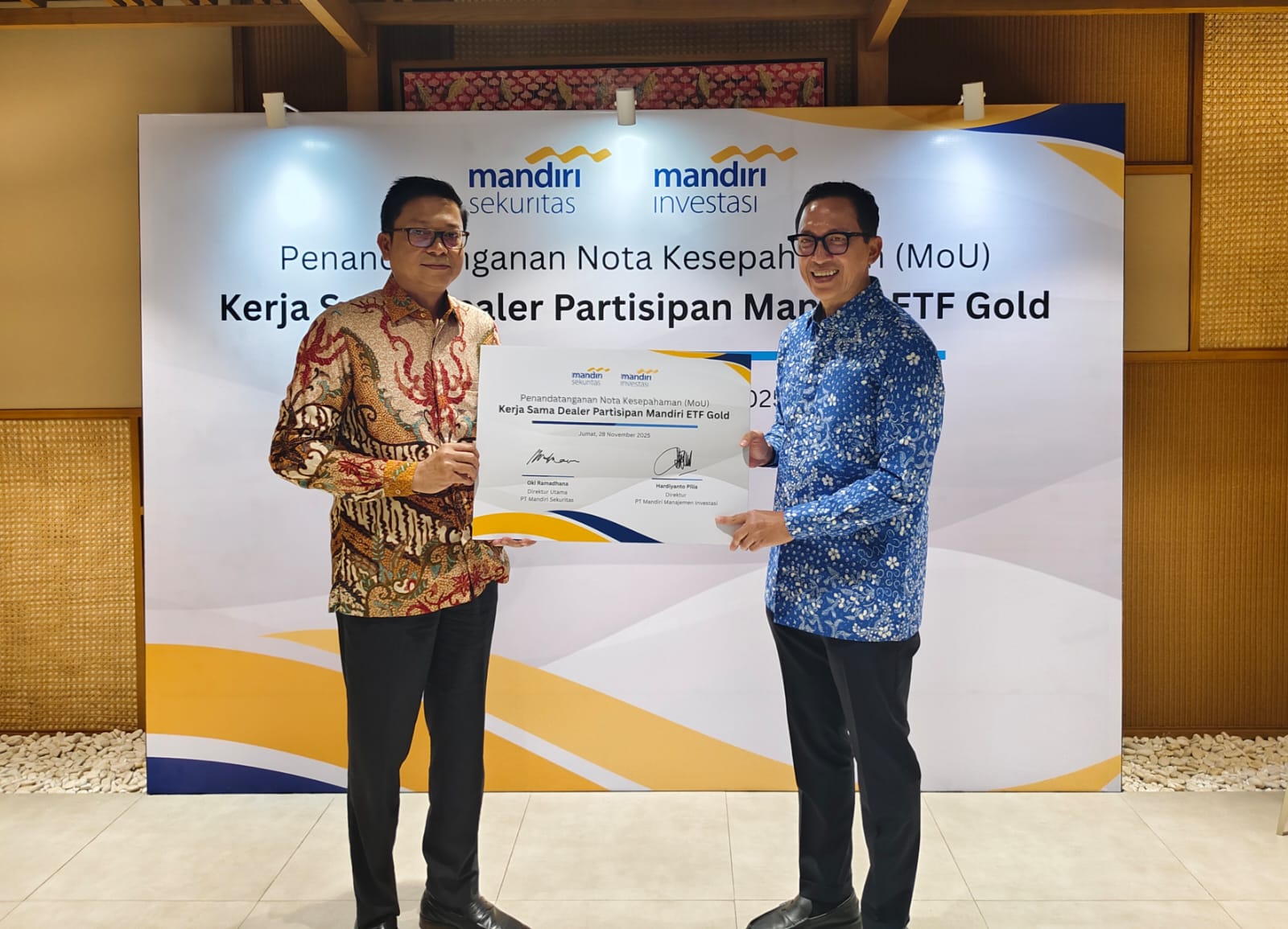 Mandiri Investasi Gandeng Mandiri Sekuritas Luncurkan Reksa Dana ETF Emas Syariah pada Kuartal I 2026