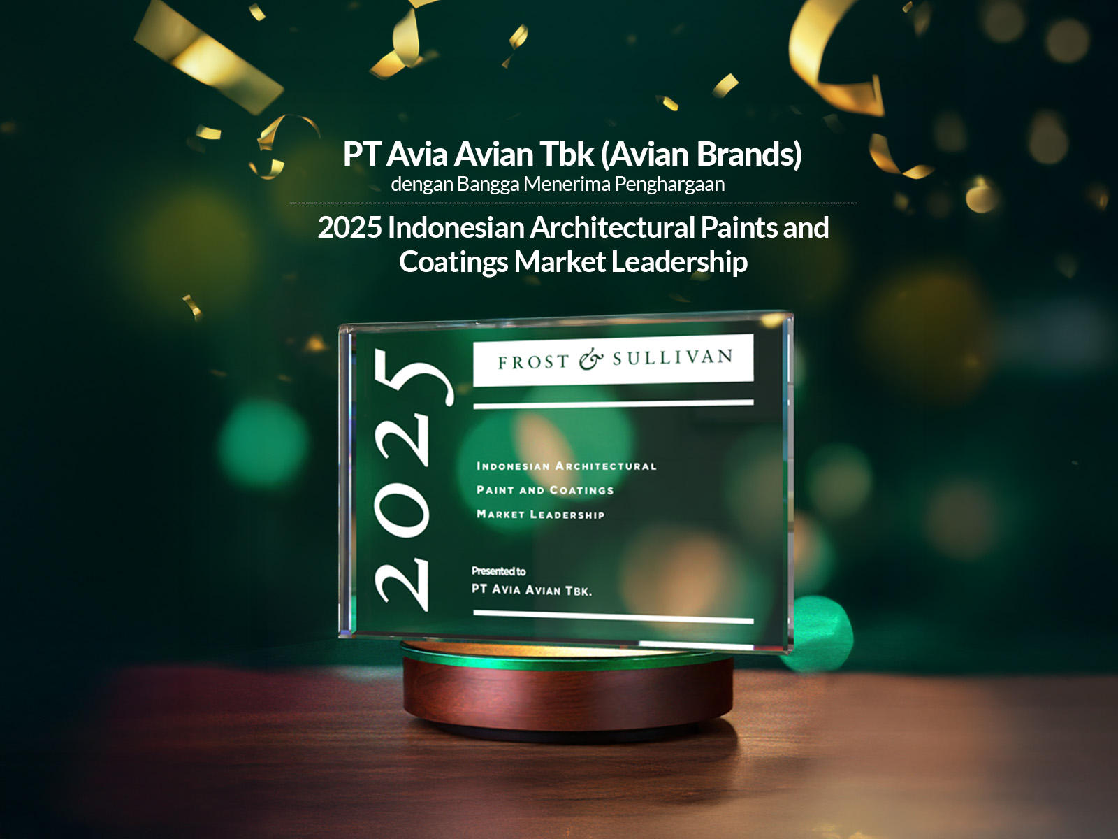 Juara Bertahan! Avian Brands Sabet Penghargaan Bergengsi Dunia dari Frost & Sullivan