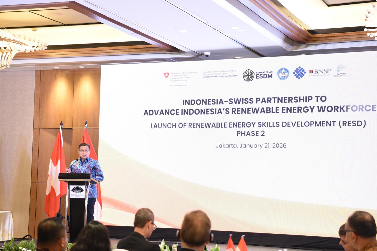 Indonesia - Swiss Perkuat EBT Melalui Peluncuran Renewable Energy Skills Development