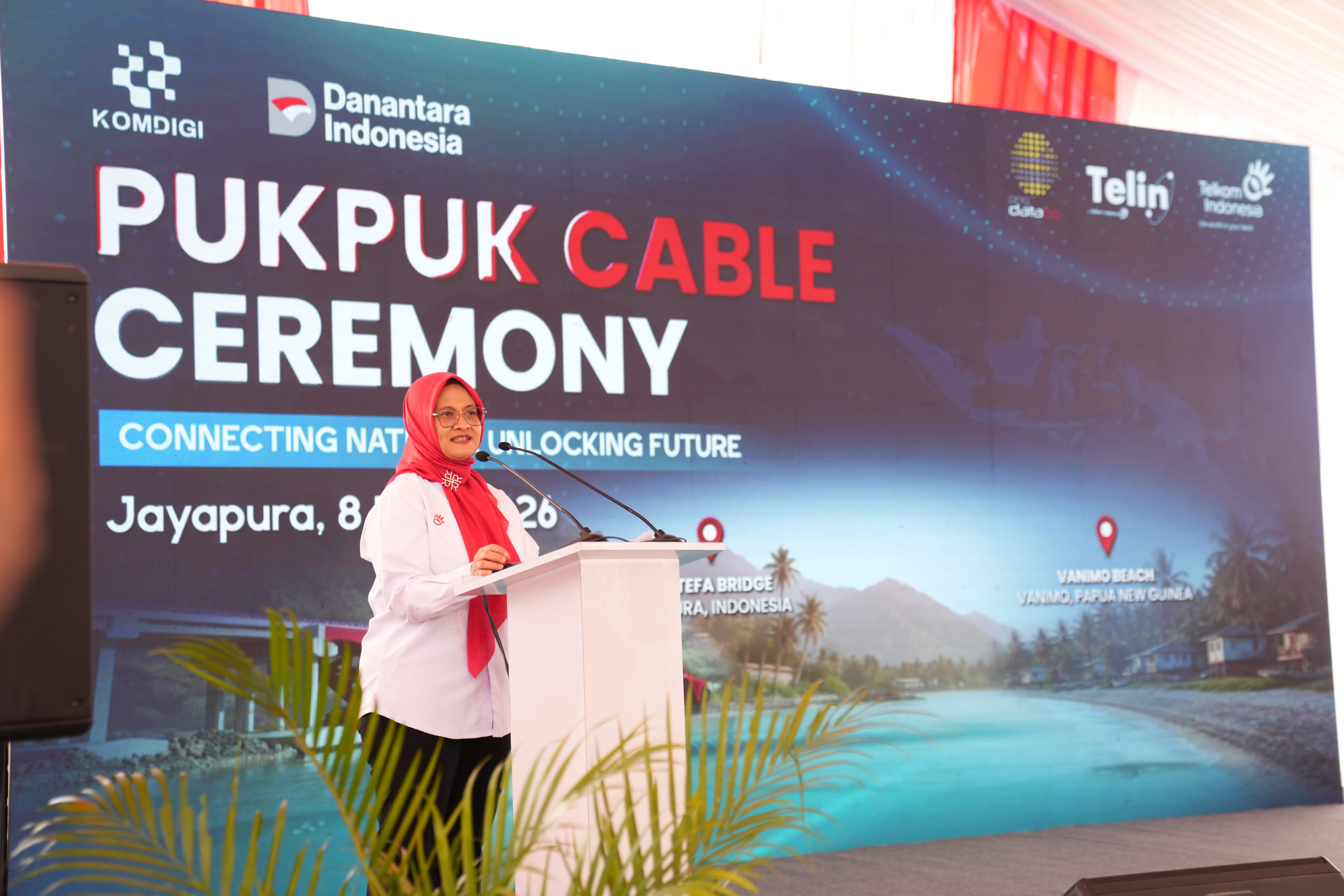 Perkuat Konektivitas Asia-Pasifik, Telkom Resmikan Kabel Laut Pukpuk Indonesia-Papua Nugini